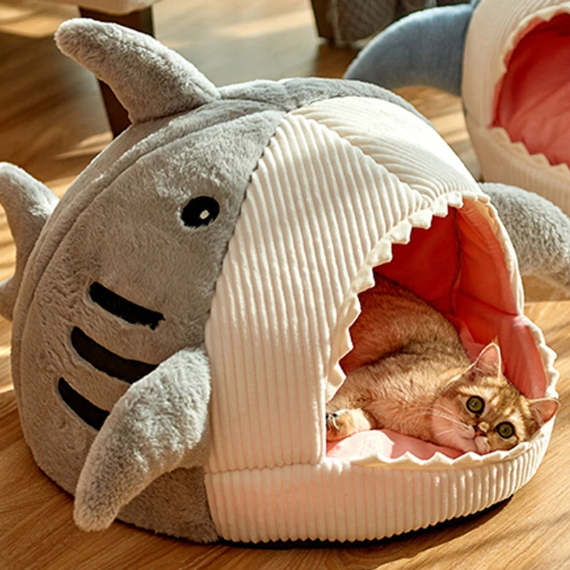 Lit requin douillet pour chat et chaton 🦈🐱
